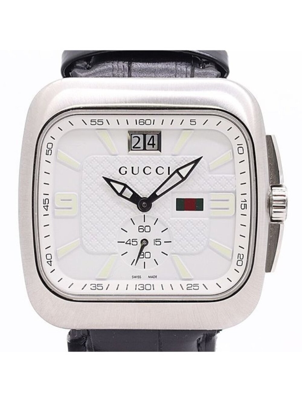Gucci G Coupe 131.3 White Dial Date Small Seconds Watch